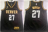 Men's Denver Nuggets #27 Jamal Murray Black With NO.6 Patch Stitched Jersey,baseball caps,new era cap wholesale,wholesale hats